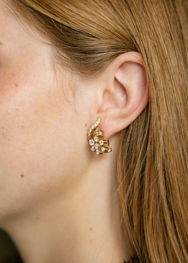 pendientes-oro-amarillo-18k-diamanmtes fd18 pendientes rosetas diamantes