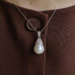 collar perla y diamantes