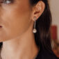 pendientes largos perlas